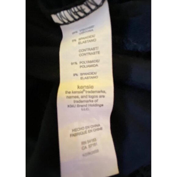 Kensie Black Half Zip Textured Sweater Dress Medium Athleisure Casual Modern Y2K - Picture 7 of 7